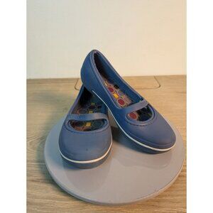 Crocs Crocband Mary Jane Slip On Womens 6 Blue Flat Comfort Shoes